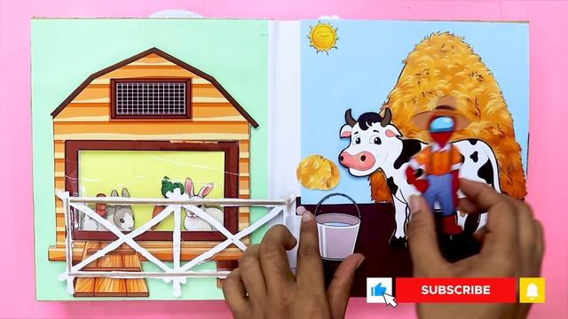 AMONG US Quiet Book Farm from Cardboard | AMONG US Farmer смотреть онлайн