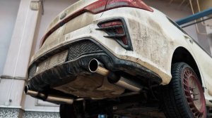 Раздвоение ВЫХЛОПА на KIA RIO 1.6