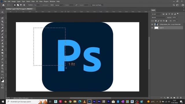Photoshop Dersleri - Rectangular Marquee Tool- Dikdörtgen Seçim Aracı-1 | Photoshop 2024 смотреть онлайн