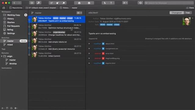 Surviving with Git #7: Resetting to an Old Revision смотреть онлайн