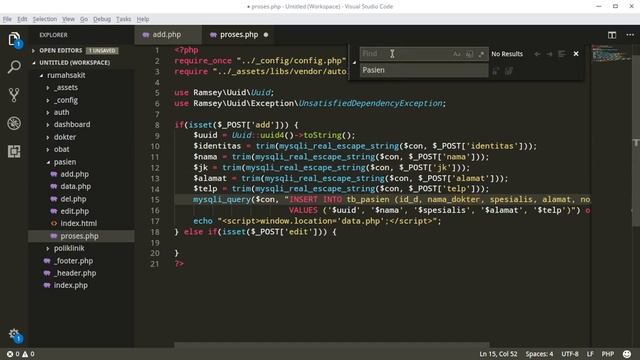 Membuat Tambah Data Pasien dan Validasi Duplikat Identitas (16) смотреть онлайн