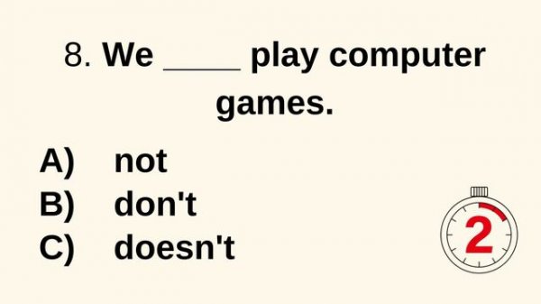 Simple Present Simple Quiz | Present Simple exercise | Present Simple Elementary