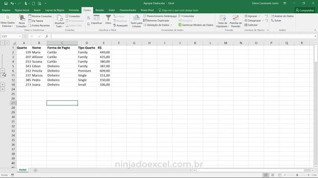 Como Agrupar Dados no Excel - Estrutura de Tópicos смотреть онлайн