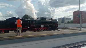 Парад паровозов и электровозов. Балтийский вокзал СПб