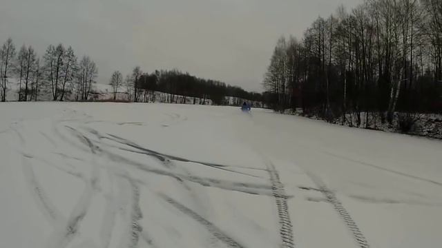 Yamaha Grizzly 700 по льду дрифт SAMSON смотреть онлайн