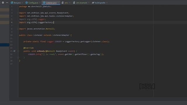 JDA 4 Bot Tutorial - Config file (Episode 02) | MenuDocs смотреть онлайн