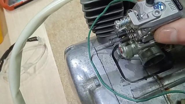 Внедрение карбюратора от бензопилы на двигатель В50, В501. смотреть онлайн