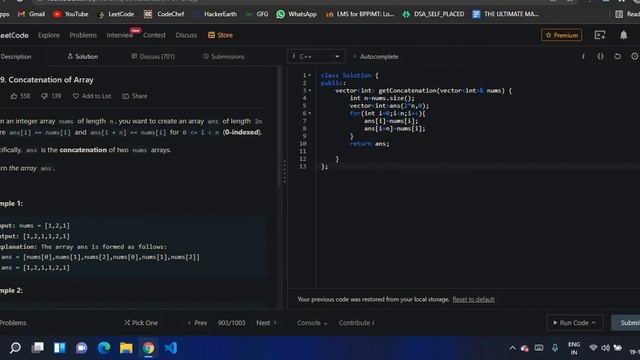 #2 (1929) concatenation of array #leetcode смотреть онлайн