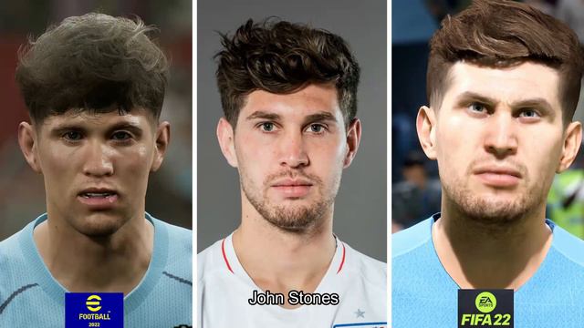 Real Life vs eFootbal 2022 vs FIFA 22 - Manchester City Faces Comparison смотреть онлайн