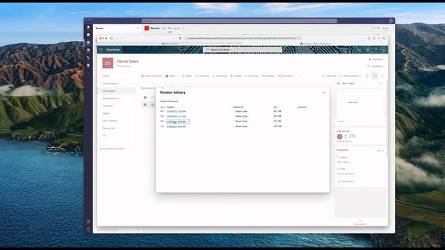 Microsoft Teams Basics - File versions: Downloading and restoring a previous version смотреть онлайн