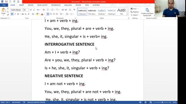 The Present Continuous Tense With Practice Sentences смотреть онлайн