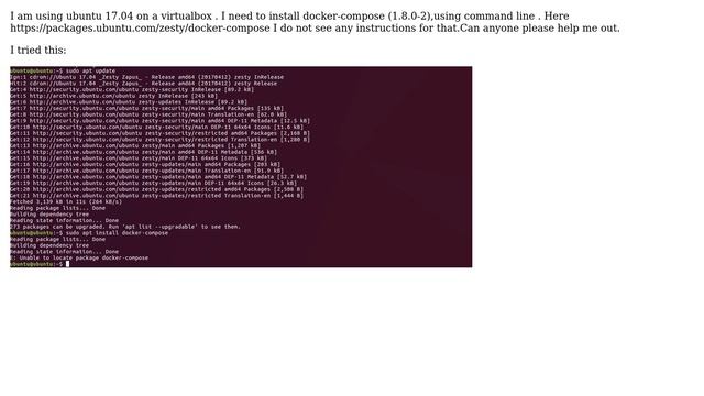 Ubuntu: Install docker-compose (1.8.0-2) смотреть онлайн