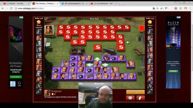 Stratego gameplay & commentary with Bob. Live Streams (5th of day 56) смотреть онлайн