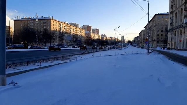 Реконструкция Ленинского проспекта в Москве 07.03.2021 года (продолжение). смотреть онлайн