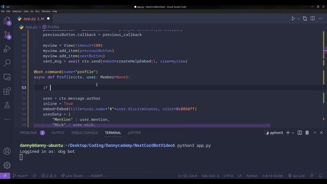 User Profile and Server Info Commands | Discord Nextcord Bot Tutorial Python | Part 12 смотреть онлайн
