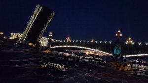 Мосты Санкт-Петербурга, ночная прогулка на катере по Неве, белые ночи