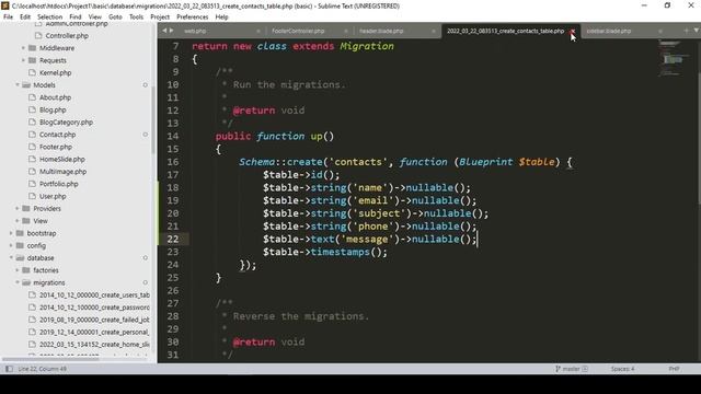 Laravel 9 Project #78 | Frontend Contact Form Setup Part 1 смотреть онлайн