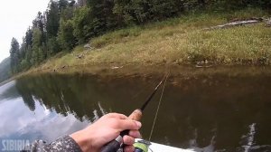 Ловля щуки на спиннинг с лодки на воблеры на Красноярском водохранилище часть 1