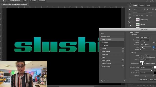 Y2K Chrome Texture / Acid Graphics Logo for Slushii (Illustrator, Photoshop) смотреть онлайн
