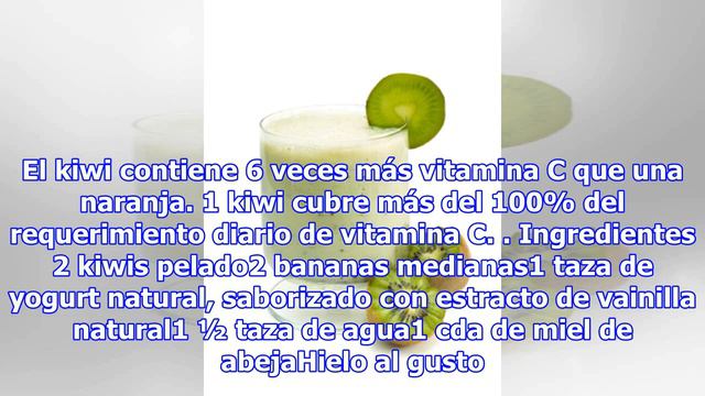 Batido de kiwi y vainilla. Aporte ideal de vitamina C. смотреть онлайн