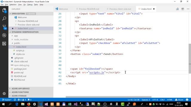 NODE WI 81, Dynamisk Web - clientside opstart смотреть онлайн