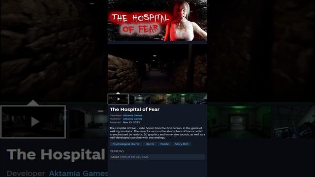 The Hospital of Fear New or Trending Game смотреть онлайн