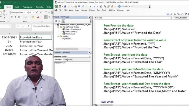 VBA Functions || Format Function In VBA Macros Using Date And Now Functions || Create Date Variable смотреть онлайн