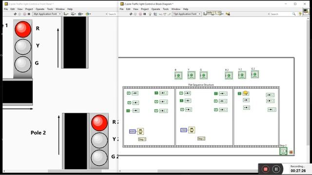 LabVIEW | 2 Pole Traffic Light System | Traffic Signal using LabVIEW | LabVIEW + DSC + Traffic Ligh смотреть онлайн