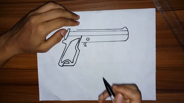 How to draw free fire desert eagle gun - step by step смотреть онлайн