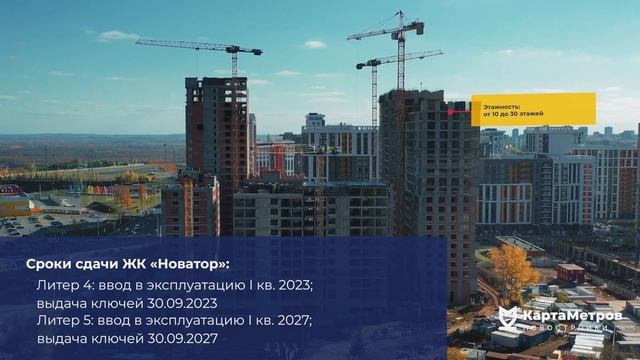 Аэрообзор ЖК Новатор смотреть онлайн