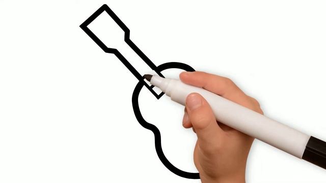 Bolalar uchun gitara chizish/Drawing guitar for children/Рисунок ГИТАРА для детей смотреть онлайн