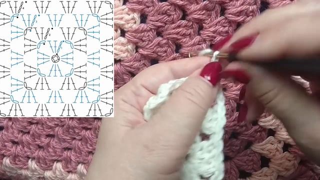 Плед крючком из больших квадратов смотреть онлайн