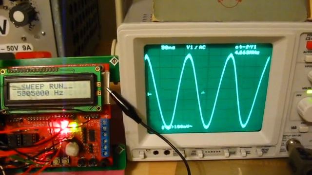 AD9850 & ATmega32 generator sweep смотреть онлайн