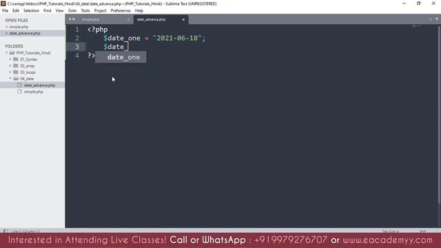 Date Function in PHP (#07 Learn PHP in Hindi) смотреть онлайн