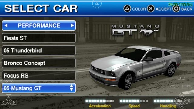 Ford Bold Moves Street Racing | All Cars List | PSP Gameplay смотреть онлайн