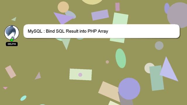 MySQL : Bind SQL Result into PHP Array смотреть онлайн