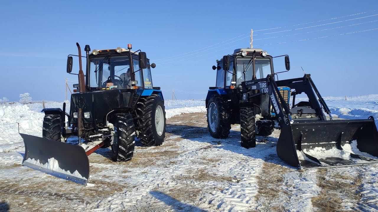 МТЗ Балка Топ! Беларус 952.2 и 82.1.откапываем склад. смотреть онлайн