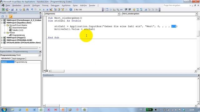 Excel # 325 - InputBox und Application.InputBox - VBA смотреть онлайн