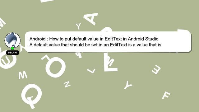 Android : How to put default value in EditText in Android Studio смотреть онлайн