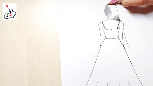 Dress Drawing||Girl Drawing||Pencil Sketch||Easy Drawing Ideas For Beginners