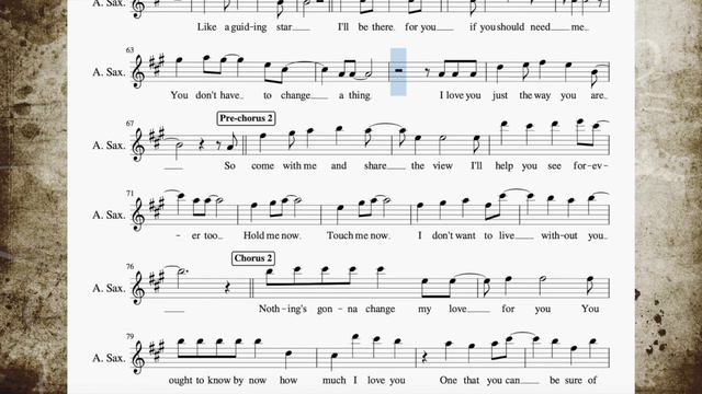 Nothing's Gonna Change My Love for You - Alto Sax смотреть онлайн