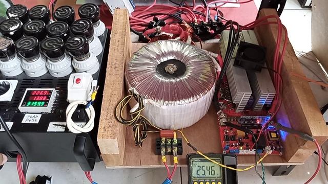 Test Beban Kit Inverter EGS002 24Mosfet HY4008 TO-220 Psw Low Frequency