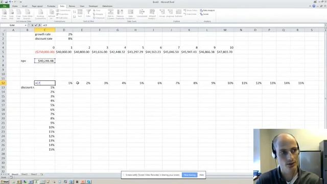 Excel What-if Analysis - 1 dimensional & 2 dimensional data table смотреть онлайн