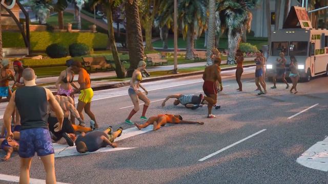 Gta 5 NPC BATTLE #8 Realistic Graphics Mod Ultrawide 4k Gameplay