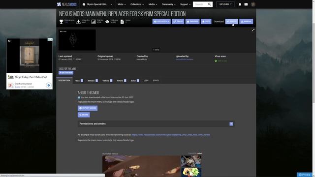 Downloading a Mod with our mod manager Vortex 1.6 смотреть онлайн