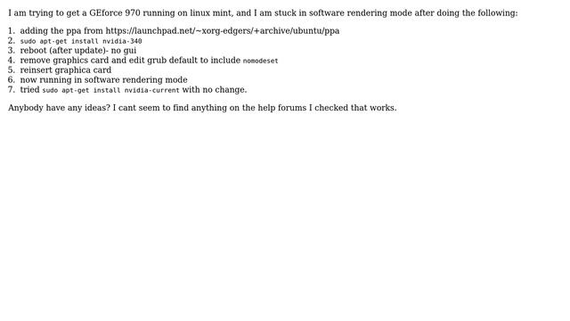Unix & Linux: NVIDIA 970 running in software rendering mode смотреть онлайн