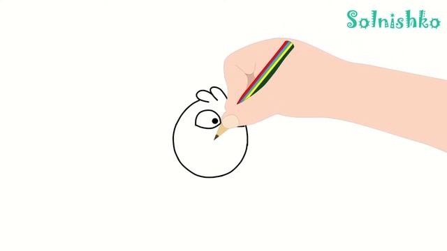 Как нарисовать Синюю птицу из Angry Birds. How to draw Blue Angry Bird. смотреть онлайн