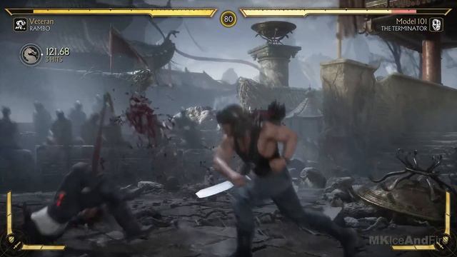 Mortal Kombat 11 Rambo Vs Endoskeleton Terminator Gameplay MK11 смотреть онлайн