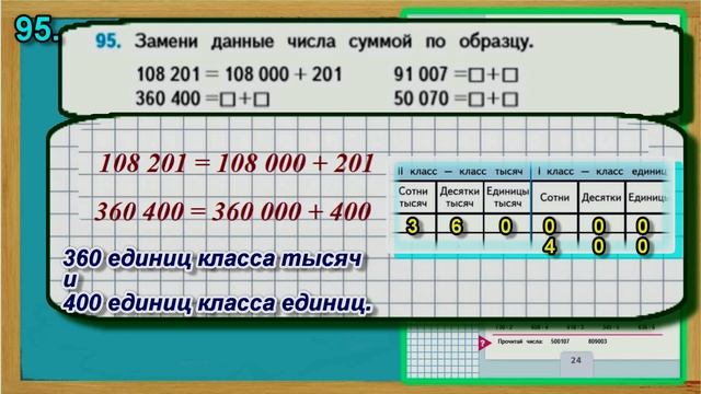 Задание 95 страница 24– Учебник Математика Моро 4 класс Часть 1 смотреть онлайн