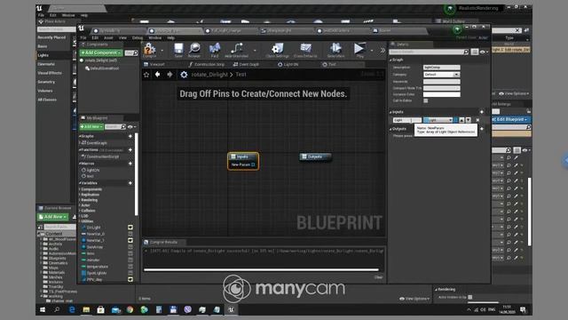 UE4 BluePrint. Создание массива источников света, создание макроса по их контролю. Tutorial смотреть онлайн